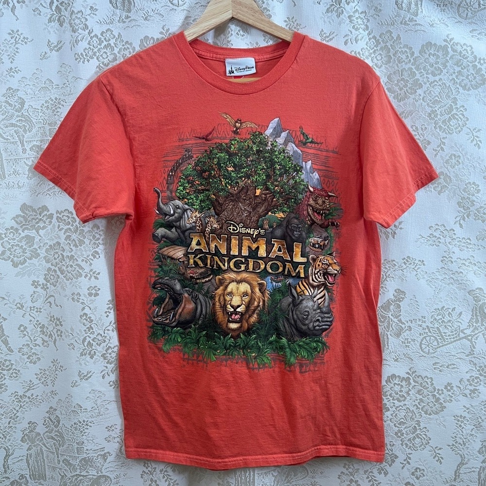 Disney Parks Tee Graphic Orange Animal Kingdom Tree Of Life Nano-T Size M